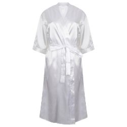 Towel City Women's Satin Robe White